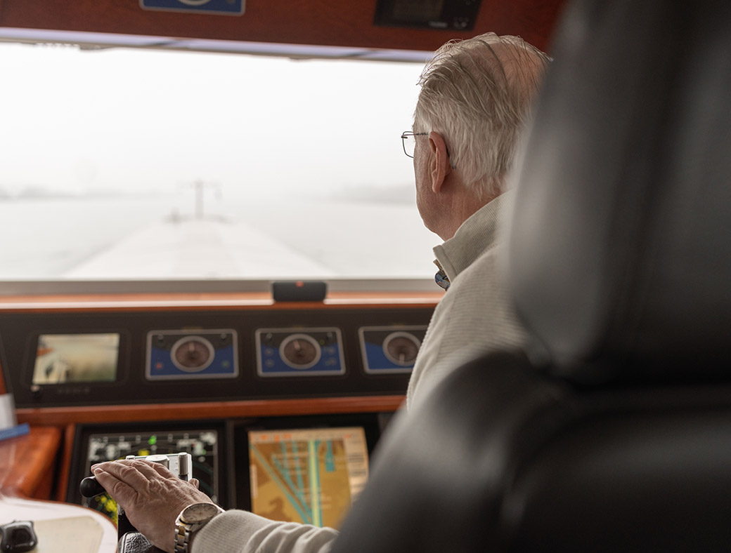 Three people talking