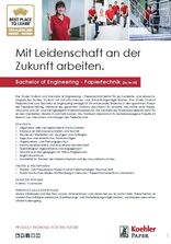 DUALES STUDIUM BACHELOR OF ENGINEERING - PAPIERTECHNIK (M/W/D)