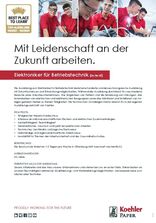 AUSBILDUNG ZUM ELEKTRONIKER FÜR BETRIEBSTECHNIK (M/W/D)