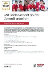 AUSBILDUNG ZUM INDUSTRIEMECHANIKER (M/W/D)