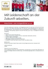 AUSBILDUNG ZUM MASCHINEN- UND ANLAGENFÜHRER (M/W/D)