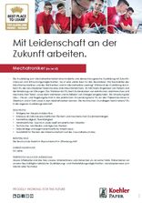 AUSBILDUNG ZUM MECHATRONIKER (M/W/D)