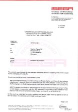 ISEGA Certificate Ivory Board superwhite