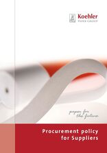 Procurement policy for Suppliers of the Koehler Paper Group