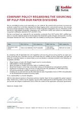 COMPANY POLICY ON THE ACQUISITION OF FIBER MATERIALS