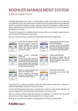 Koehler Group Policy