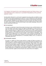 Statement of Principles in accordance with Section 6 para. 2 of the german supply chain act