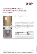 PACKAGING SPECIFICATIONS INCLUDING CLASSIFICATION CODE DECOR ROLL