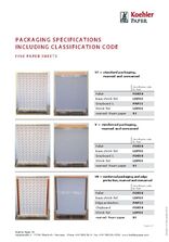PACKAGING SPECIFICATIONS INCLUDING CLASSIFICATION CODE FINE PAPER FORMAT