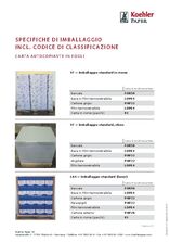 SPECIFICHE DI IMBALLAGGIO INCL. CODICE DI CLASSIFICAZIONE FORMATO CARTA AUTOCOPIANTE