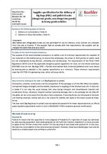 Supplier specification for the delivery of Big Bags (FIBC) and palleted sacks (dangerous goods, non-dangerous goods) in heavy goods vehicles