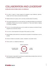 Koehler Group Principles Governing