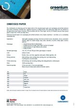 Data sheet embossed paper