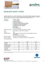 Data sheet ENVELOPE KRAFT PAPER