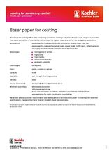 Data Sheet BASE PAPER FOR COATING