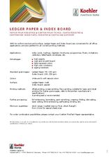 Data Sheet LEDGER PAPER &amp; INDEX BOARD