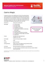Data Sheet Playing Card Board Casino Magic