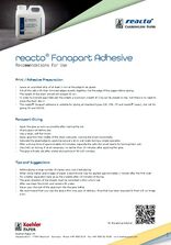 Recommendations for Use reacto® Fanapart Adhesive Rioflex