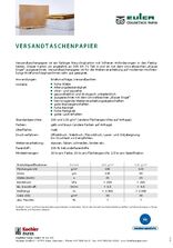Datenblatt Versandtaschenpapier