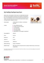 Datenblatt Schiessscheibenkarton