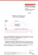 ISEGA-Zertifikat Chromopapier bis einschließlich 110 g/m² 