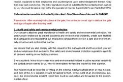 Safety and environmental information for contractors BMHKW