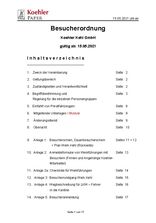 Besucherordnung Werk Kehl