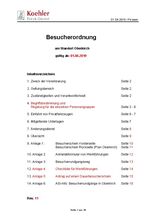 Besucherordnung Werk Oberkirch