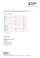 Öffnungszeiten Werksverkauf Greiz 2024