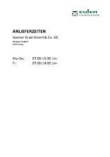 Anlieferzeiten Koehler Greiz GmbH &amp; Co. KG