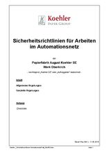 Sicherheitsrichtlinien für Arbeiten im Automationsnetz